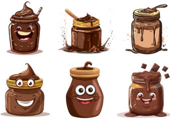 Chocolate Spread funny cartoon Jar clipat