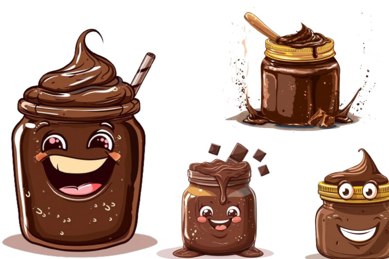 Chocolate Spread funny cartoon Jar clipat