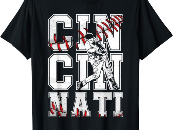 Cincinnati retro baseball lover met at game day t-shirt