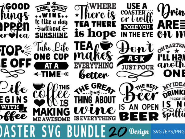 Coaster t-shirtbundle coaster svg bundle