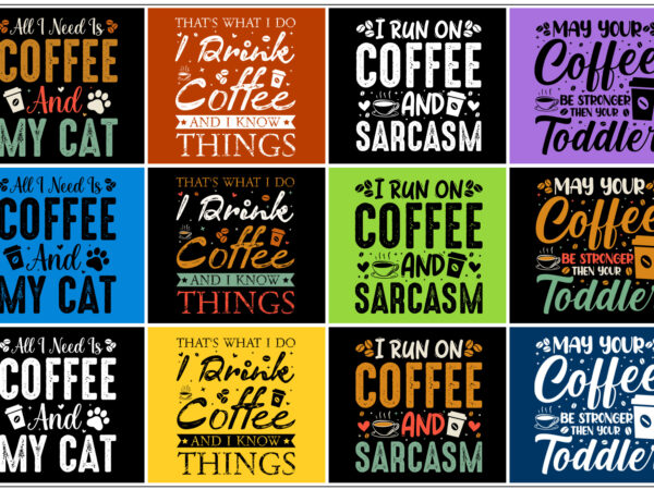 Coffee t-shirt design bundle