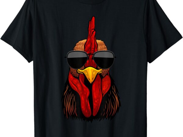 Cool rooster design for men women kids chicken rooster lover t-shirt