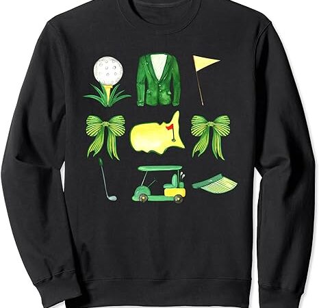 Coquette bow masters golf tournament graphic golfing golfer sweatshirt