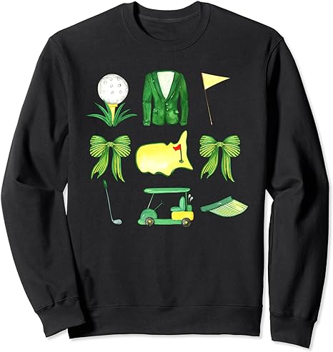 Coquette Bow Masters Golf Tournament Graphic Golfing Golfer Sweatshirt