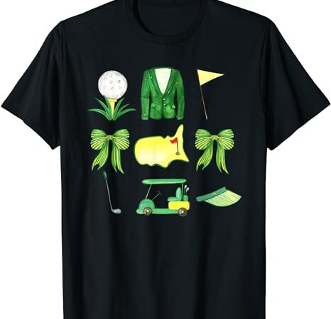 Coquette bow masters golf tournament graphic golfing golfer t-shirt