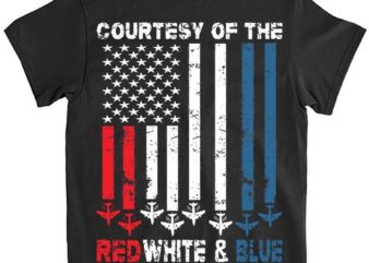 Courtesy Of The Red White And Blue Vintage America US Flag T-Shirt ltsp png file