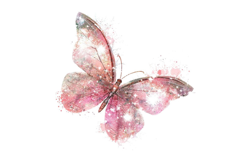 charming glitter butterfly