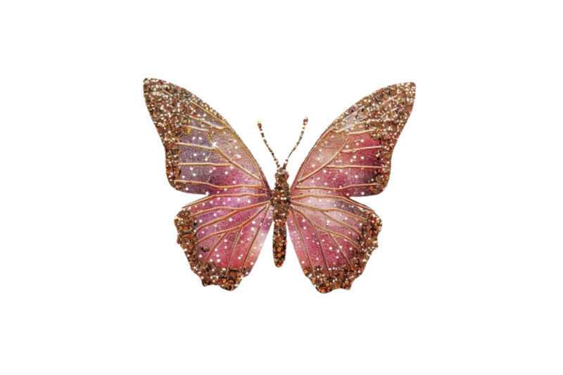 charming glitter butterfly