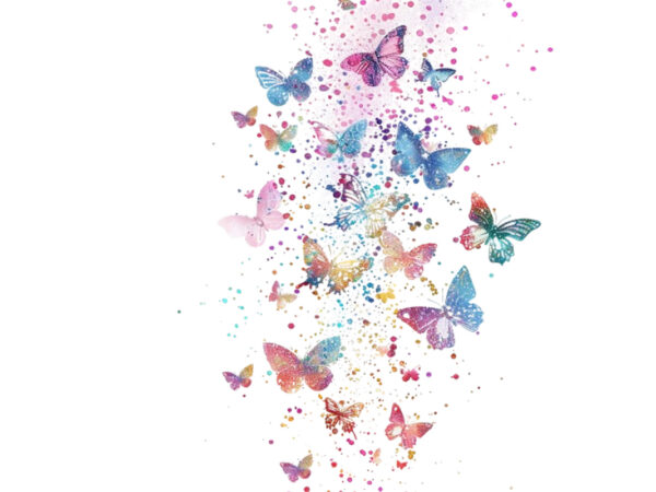 Charming glitter butterfly t shirt vector file