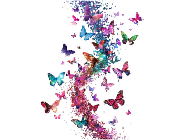 Charming glitter butterfly t shirt vector file