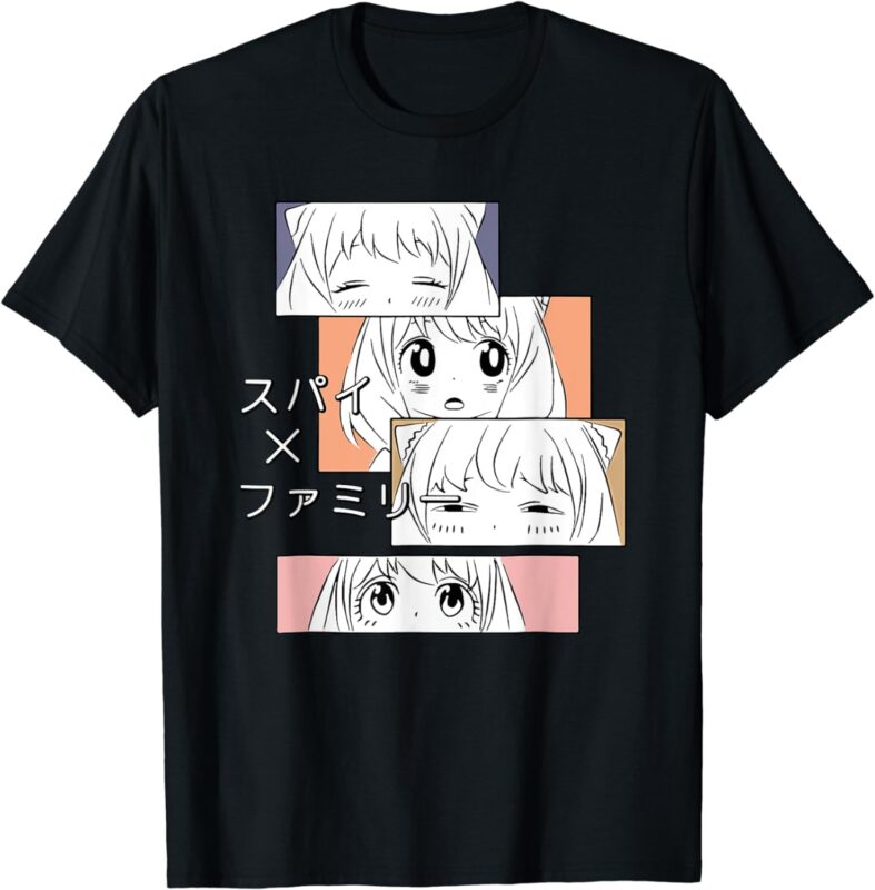 Cute Kawaii Girl Emotions x Family Anime Manga Japanese T-Shirt