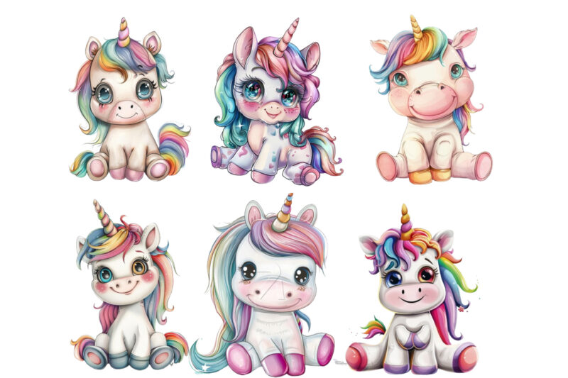 Happy Face Rainbow Baby unicorn