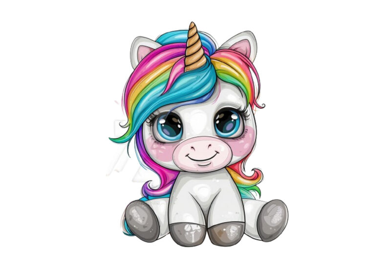 Happy Face Rainbow Baby unicorn