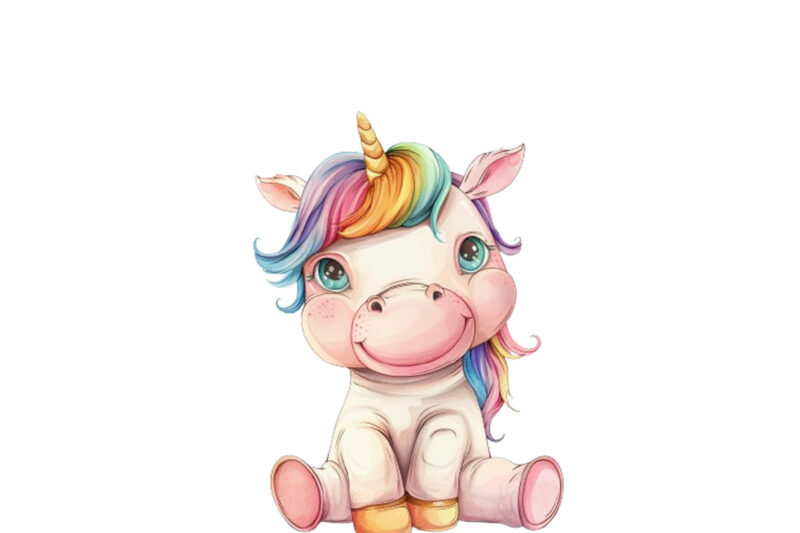 Happy Face Rainbow Baby unicorn