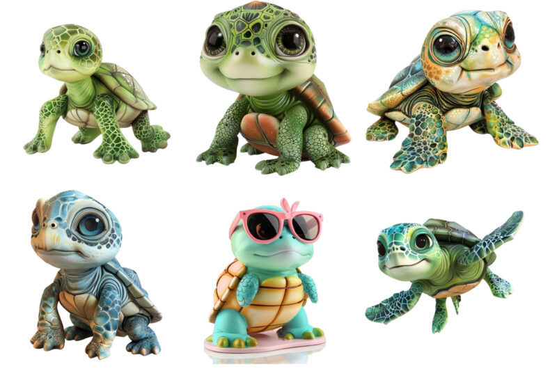 Cute Turtle 3d Clipart