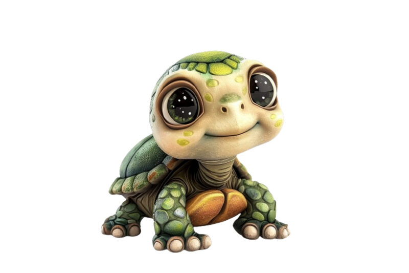 Cute Turtle 3d Clipart