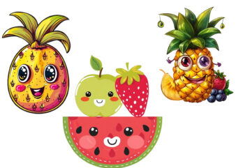 Cute funny Fruit Clipart