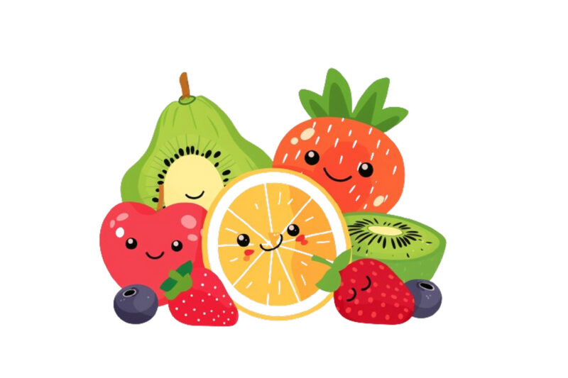 Cute funny Fruit Clipart