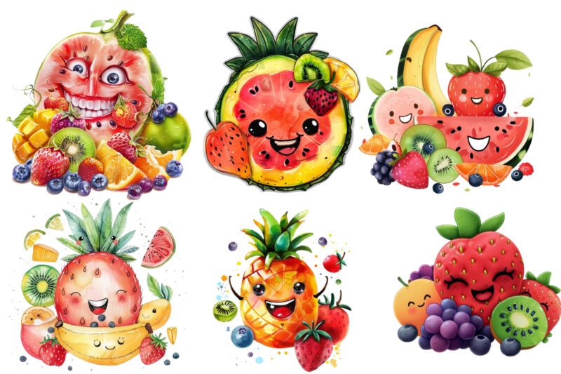 Cute smile Fruit Clipart