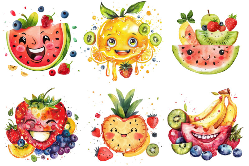 Cute smile Fruit Clipart