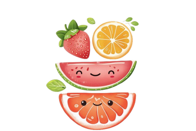 Cute smile Fruit Clipart