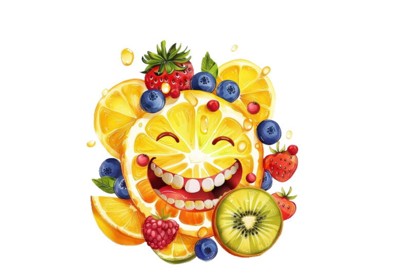 Cute smile Fruit Clipart