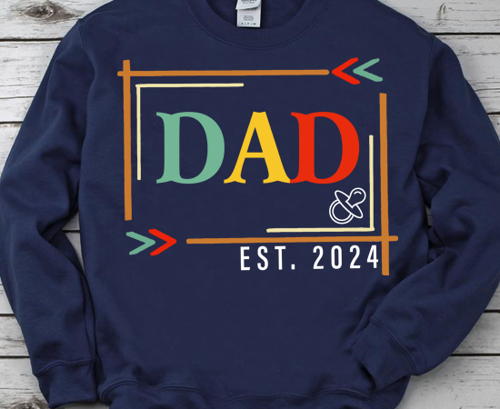 Dad est 2024 new dad gift for dad anniversary father men t-shirt pn ltsp