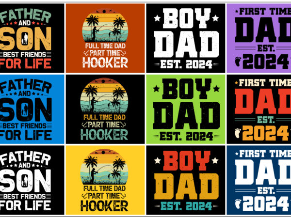 Dad father t-shirt design bundle