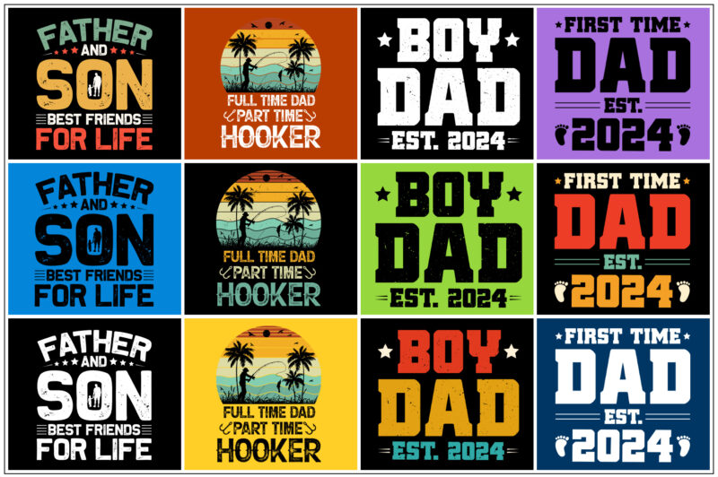 Dad Father T-Shirt Design Bundle