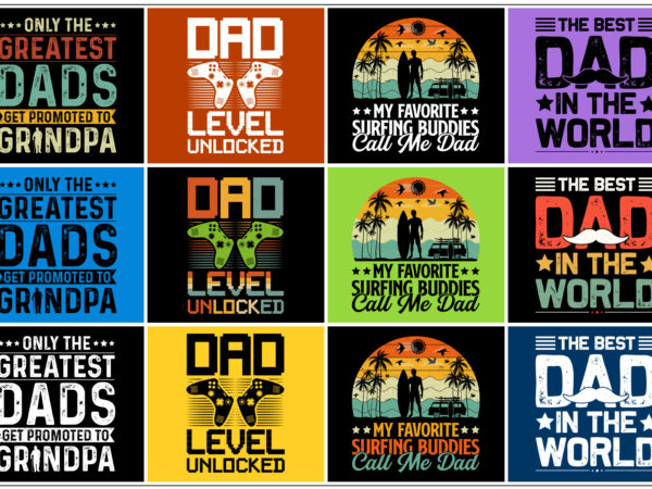 Dad father’s day t-shirt design bundle