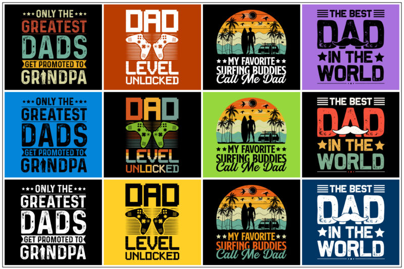 Dad Father’s Day T-Shirt Design Bundle