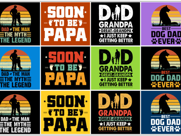 Dad father’s day t-shirt design bundle