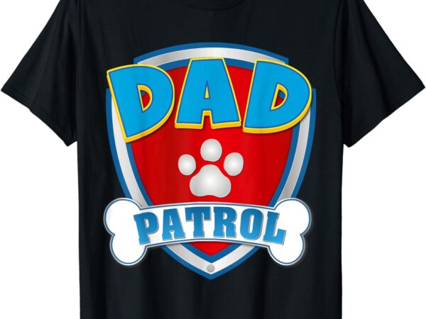 Dad of the birthday boy girl dog paw family matching t-shirt