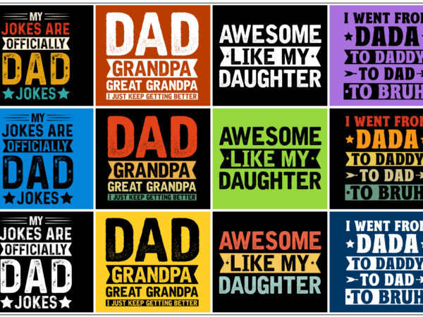 Dad t-shirt design bundle