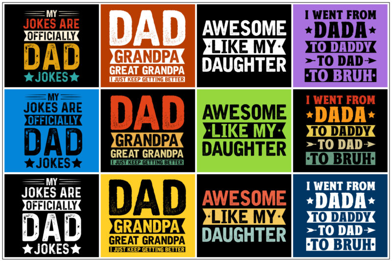 Dad T-Shirt Design Bundle