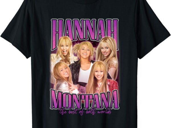 Disney hannah montana the best popstar collage chest poster t-shirt