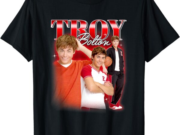 Disney high school musical the series troy bolton collage t-shirt