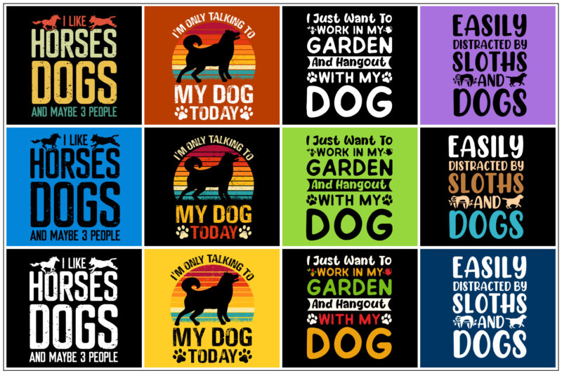 Dog T-Shirt Design Bundle