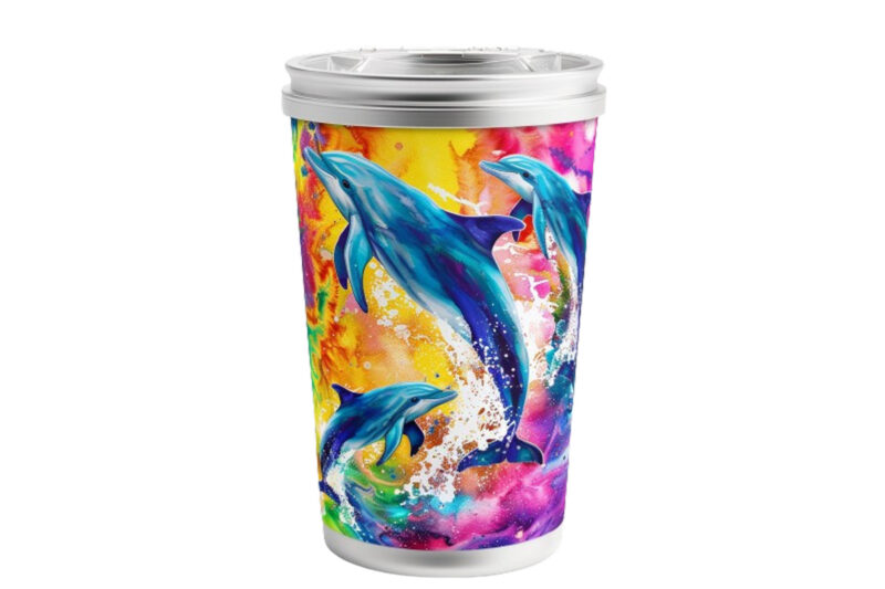 Dolphins Rainbow Tumbler Sublimation