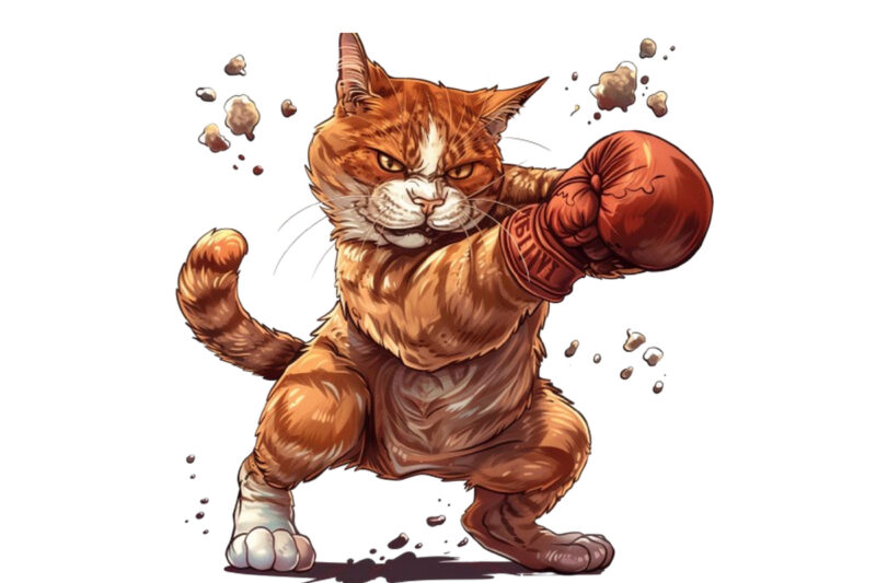 Dynamic Boxing Cat Sublimation