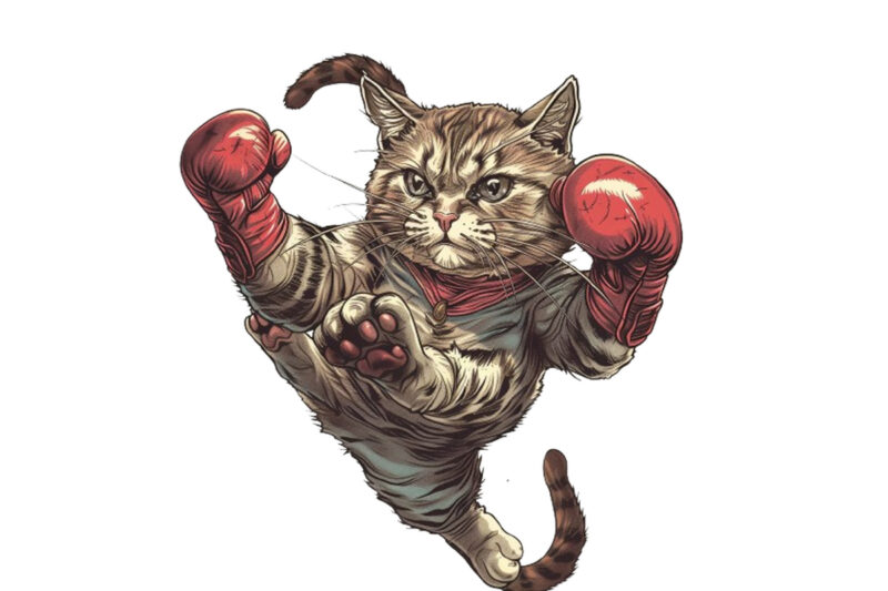 Dynamic Boxing Cat Sublimation