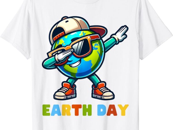 Earth day 2024 funny earth day kids toddler girls boys dab t-shirt