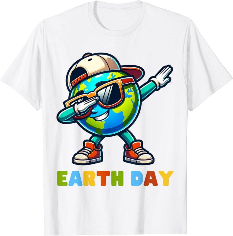 Earth Day 2024 Funny Earth Day Kids Toddler Girls Boys Dab T-Shirt