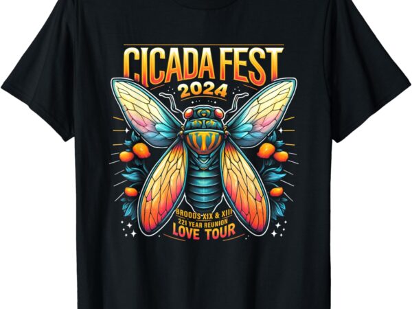 Entomology cicada fest 2024 broods xix & xiii love tour gift t-shirt