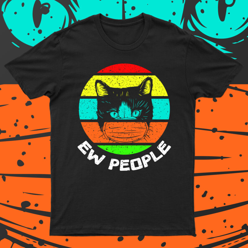 Pack Of 10 Top Selling Cat T-Shirt Designs | Ready To Print.