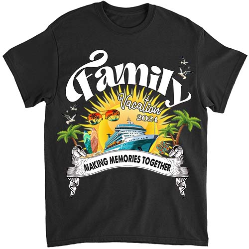 Family Vacation 2024 Beach Matching Summer T-Shirt LTSP