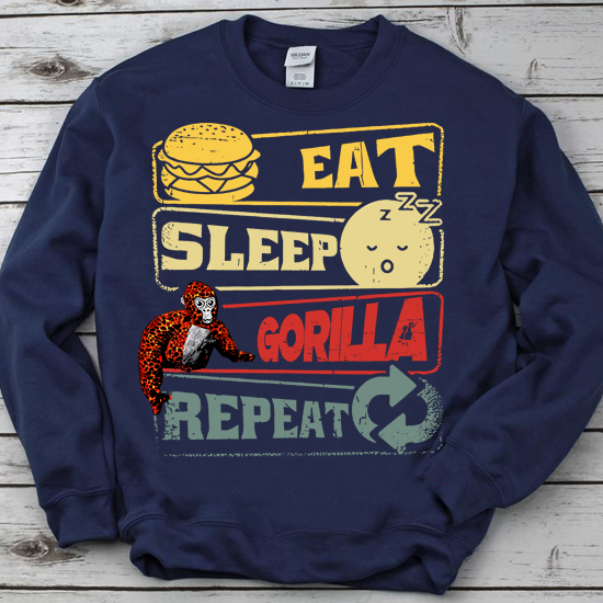 Funny Eat Sleep Gorilla Decorations Monke Tag Vr Game Ts T Shirt Ltsp Buy T Shirt Designs