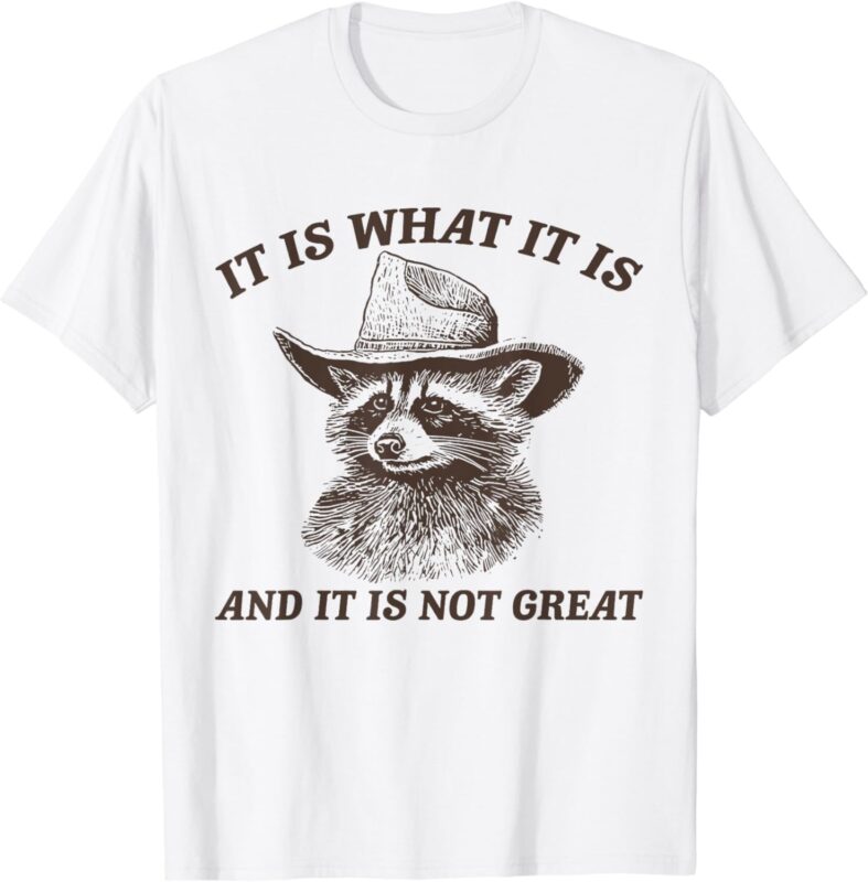 Funny Raccoon Shirt It Is What It Is And It Is Not Great T-Shirt