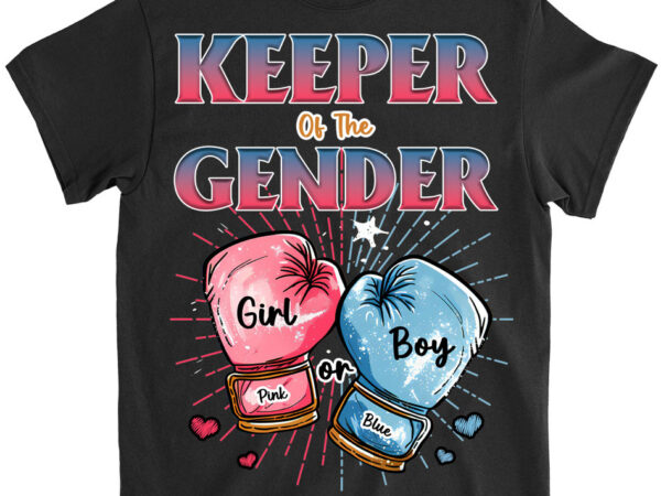 Gender reveal party keeper of gender boxing t-shirt ltsp png