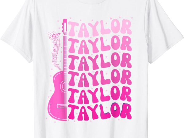 Girl retro taylor first name personalized groovy birthday t-shirt